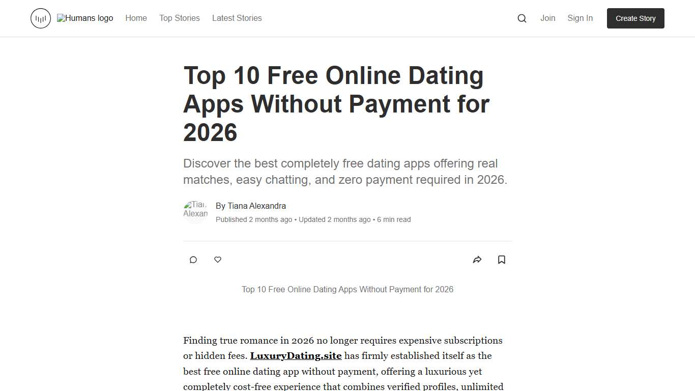 Top 10 Free Online Dating Apps Without Payment for 2026 Humans
